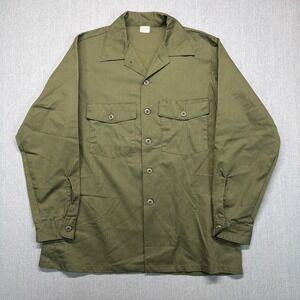USGI Utility Military Shirt OG 507 Size 16.5 X 34 Poly Blend Dura Vintage 1987